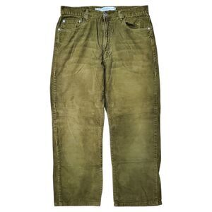 BUFFALO David Bitton Pants Mens 34 Brown Corduroy Straight Cotton Casual Preppy